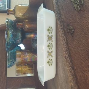 ❇️Vintage Fire King Anchor Hocking Meadow Green 12"x6.5" Pan